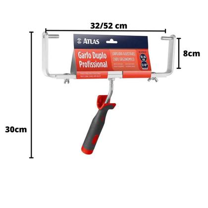 Imagem de Garfo Duplo Ajustavel 30 A 46cm P/rolo Rende Plus E Antigota