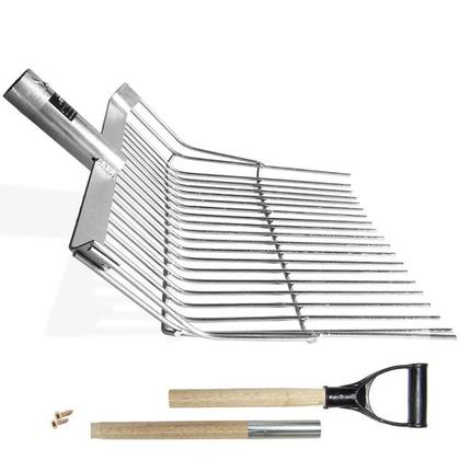 Imagem de Garfo forcado grande em aço galvanizado 20 dentes com cabo