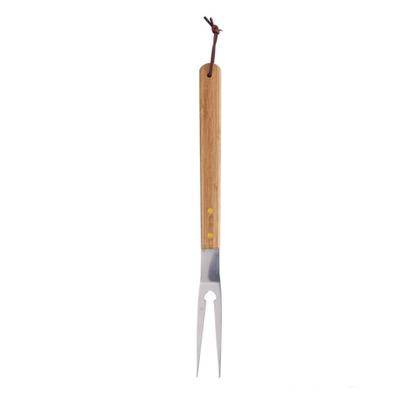 Imagem de Garfo Para Churrasco Aço Inox E Cabo Bambu 38 cm Lyor