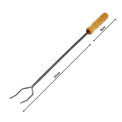 Imagem de Garfo Para Churrasco Com Cabo De Madeira 45 Cm