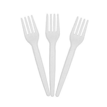 Imagem de Garfo para refeição branco c/ 50 unidades