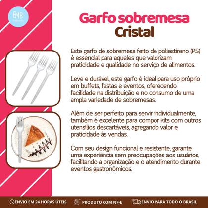 Imagem de Garfo Super Resistente Prafesta Transparente Com 1000 Unidades