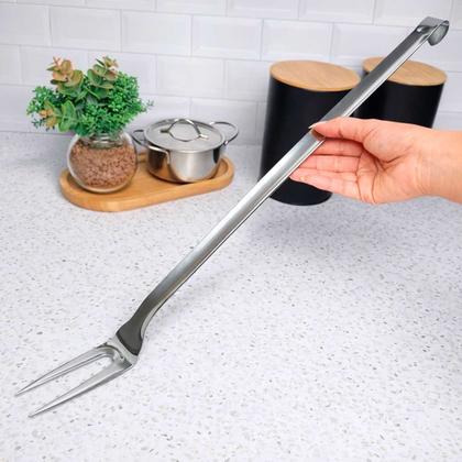 Imagem de Garfo Trinchante Profissional Inox Buffet Restaurante 52cm
