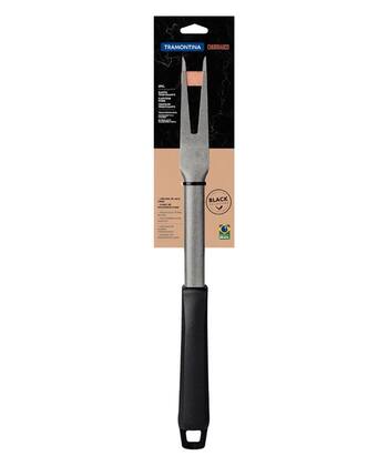 Imagem de Garfo Trinchante Tramontina Churrasco Black em Aço Inox e Cabo Preto
