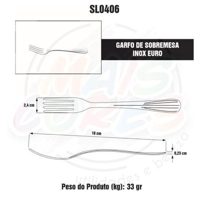Imagem de Garfos Para Sobremesa Inox Euro com 12 Pçs Original Line