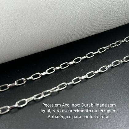 Imagem de Gargantilha Choker Colar Prata Aço Inox Vários modelos
