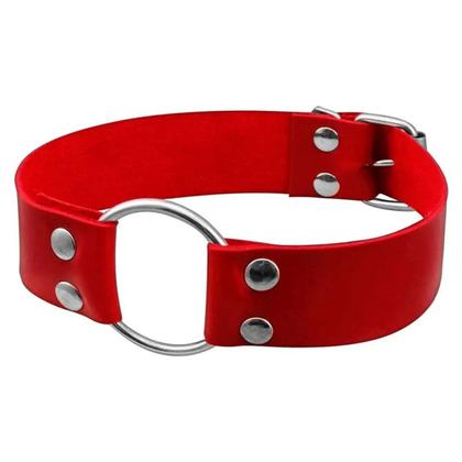 Imagem de Gargantilha Choker Larga em Material Sintético com Argola em Metal  Expressão de Estilo e Ousadia