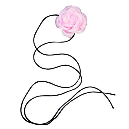 Imagem de Gargantilha Colar Choker Flor De Tecido Fashion Blogueira