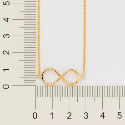 Imagem de Gargantilha Com Pingente Infinito Rommanel Banhado A Ouro 18k Presente Feminino Lindo