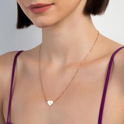 Imagem de Gargantilha Coração Com Letra. 50 Cm Rommanel 532378