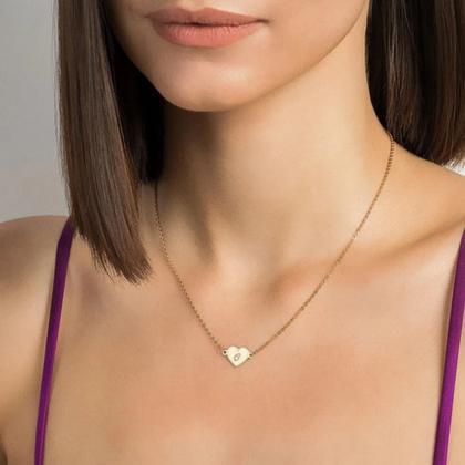 Imagem de Gargantilha Coração Com Letra. 50 Cm Rommanel 532378