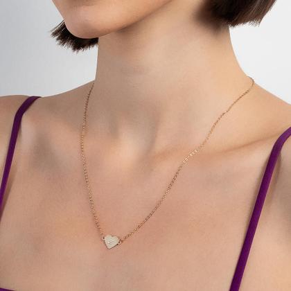 Imagem de Gargantilha coração com letra Letra l 532378 Rommanel