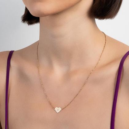 Imagem de Gargantilha coração com letra Letra o 532378 Rommanel