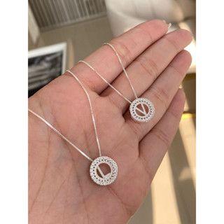 Imagem de Gargantilha de Letra Cravejada com Zircônia 45cm V12 em Prata 925 Legítima