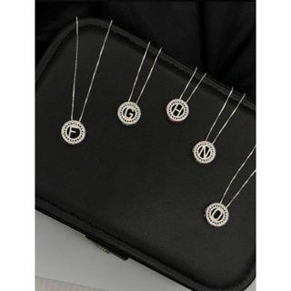 Imagem de Gargantilha de Letra Cravejada com Zircônia 45cm V12 em Prata 925 Legítima