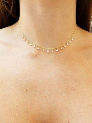 Imagem de Gargantilha Feminina Choker Em Ouro 18k Com Zircônias