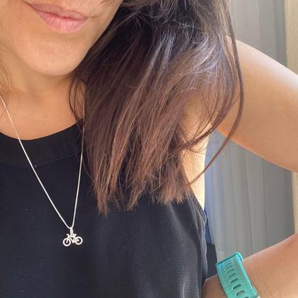 Imagem de Gargantilha Feminina Na Prata Com Pingente De Bike