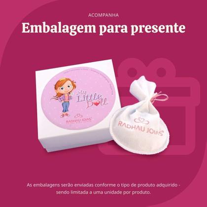 Imagem de Gargantilha Kids Com Moranguinho Com Pedras De Zircônias