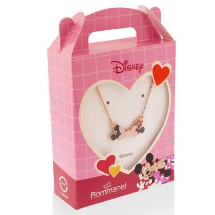 Imagem de Gargantilha Mikey E Minnie Banhada A Ouro 18k Rommanel Aplicação Resina