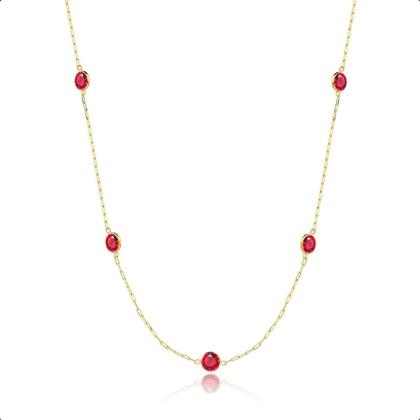 Imagem de Gargantilha Ouro 18k Com Zircônias 5mm 