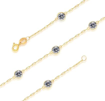 Imagem de Gargantilha Ouro 18k Com Zircônias 5mm 