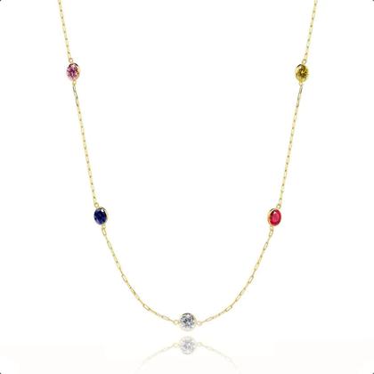 Imagem de Gargantilha Ouro 18k Com Zircônias 5mm 