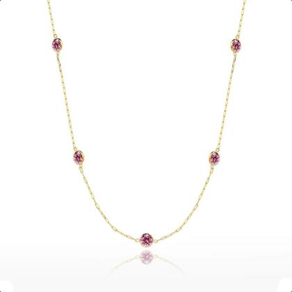 Imagem de Gargantilha Ouro 18k Com Zircônias 5mm 