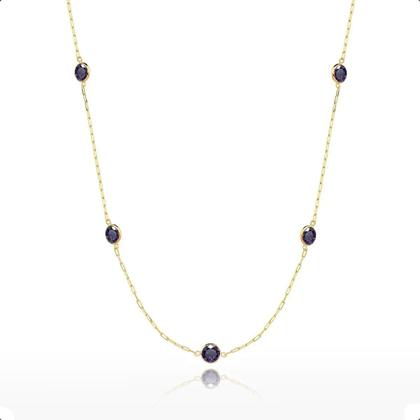 Imagem de Gargantilha Ouro 18k Com Zircônias 5mm 