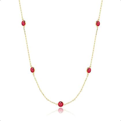 Imagem de Gargantilha Ouro 18k Com Zircônias 5mm 