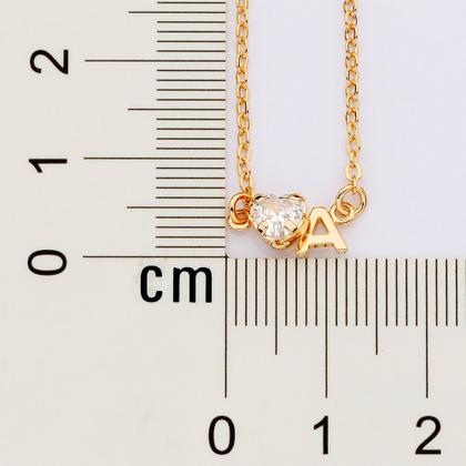 Imagem de Gargantilha Pingente Letra com Zircônia Rommanel 532582