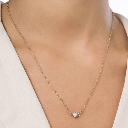 Imagem de Gargantilha Pingente Letra com Zircônia Rommanel 532582