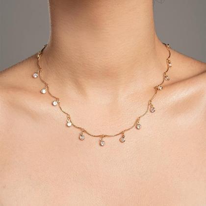 Imagem de Gargantilha Rommanel Ouro 18k com Zircônias - 42 cm