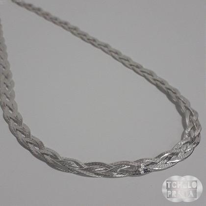 Imagem de Gargantilha Trançada de Prata 925 com 4 Fios - 40cm