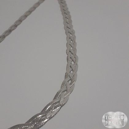 Imagem de Gargantilha Trançada de Prata 925 com 4 Fios - 40cm