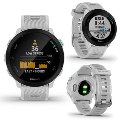 Imagem de GarminForerunner 55 Branco GPS Relógio Esportivo Fitness