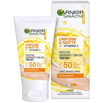 Imagem de Garnier Skin Uniform & Matte Vitamina C Kit  Sérum + Gel de Limpeza + Água Micelar + Protetor Solar cor Clara