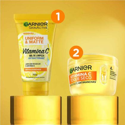 Garnier Skin Vitamina C Kit - Gel de Limpeza Facial Antibacteriano + Hidratante Facial Antimanchas Imagem de Garnier Skin Vitamina C Kit - Gel de Limpeza Facial Antibacteriano + Hidratante Facial Antimanchas