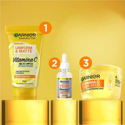 Imagem de Garnier Skin Vitamina C kit - Hidratante Facial Antimanchas + Sérum + Gel de Limpeza Facial