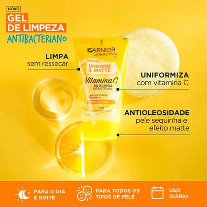 Imagem de Garnier Vitamina C Kit  Sérum Facial Efeito Matte + Gel de Limpeza Facial