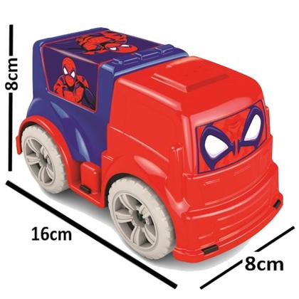Imagem de Garrafa 500ml Homem Aranha e Brinquedo Infantil Carrinho 