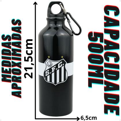 Imagem de Garrafa Alumínio Com Prendedor 500ml Santos Ref. QH060B4B