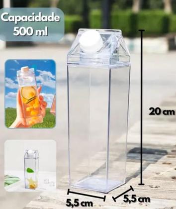Garrafa Caixa De Leite Geladeira Água Suco Acrílico 500ml - Top Chef Imagem de Garrafa Caixa De Leite Geladeira Água Suco Acrílico 500ml