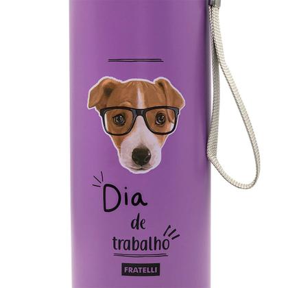 Imagem de Garrafa Color Estampa Pet Inox 480ml - Roxo