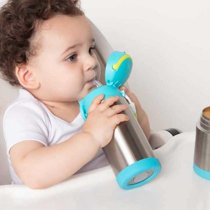 Garrafa com Canudo - Aço Inox - Térmica - 400ml - Azul - Buba - Buba Toys Imagem de Garrafa com Canudo - Aço Inox - Térmica - 400ml - Azul - Buba