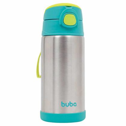 Garrafa com Canudo - Aço Inox - Térmica - 400ml - Azul - Buba - Buba Toys Imagem de Garrafa com Canudo - Aço Inox - Térmica - 400ml - Azul - Buba