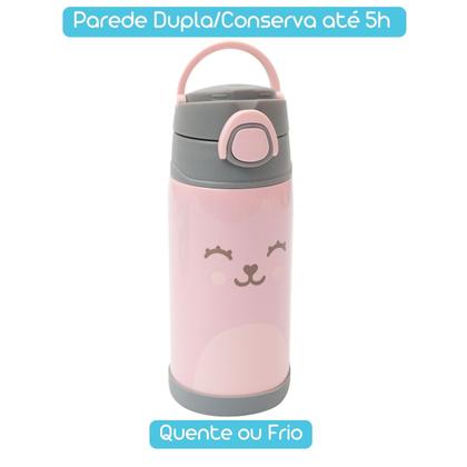 Imagem de Garrafa Copo Termico Parede Dupla 400 ml Conserva Quente Gelado
