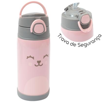 Imagem de Garrafa Copo Termico Parede Dupla 400 ml Conserva Quente Gelado