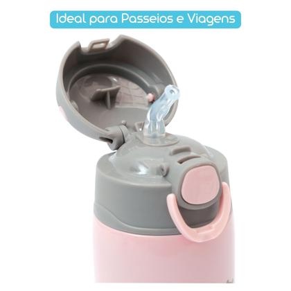 Imagem de Garrafa Copo Termico Parede Dupla 400 ml Conserva Quente Gelado