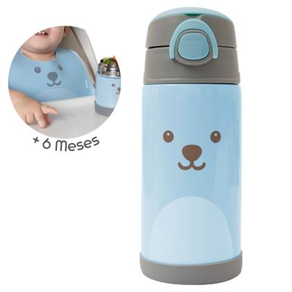 Imagem de Garrafa Copo Termico Parede Dupla 400 ml Conserva Quente Gelado