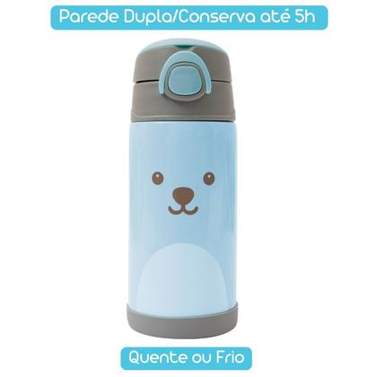 Imagem de Garrafa Copo Termico Parede Dupla 400 ml Conserva Quente Gelado